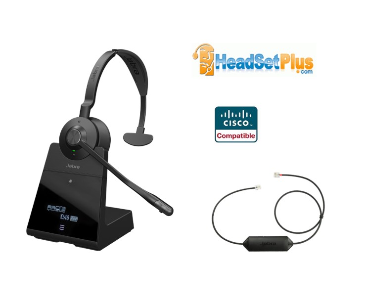 jabra engage 75 se mono wireless headset+ehs cisco phone certifi view
